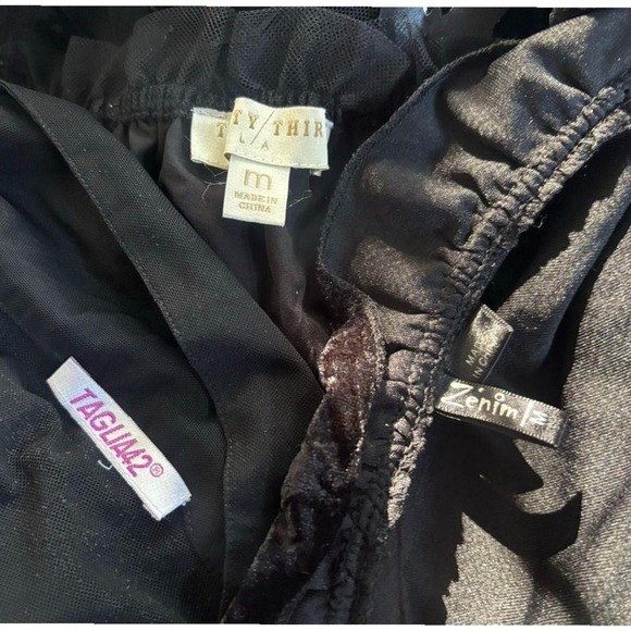 3 PIECE DARK FAIRY WHIMSY GOTH BUTTERFLY DRESS CORSET TIE‎ UP SWEATER TOP BUNDLE - Picture 6 of 6